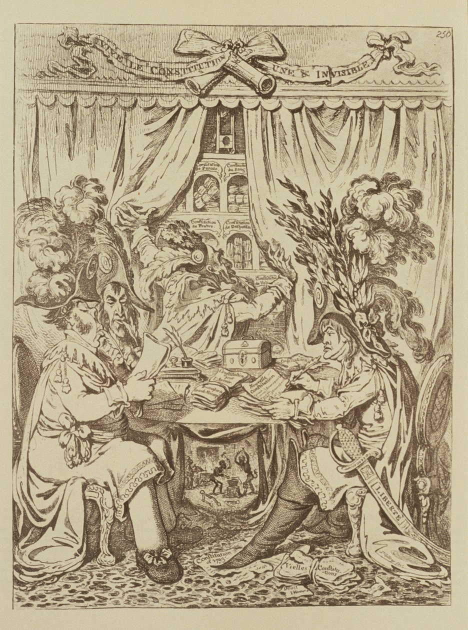 Det franske konsulære triumviratet, 1800 av James Gillray