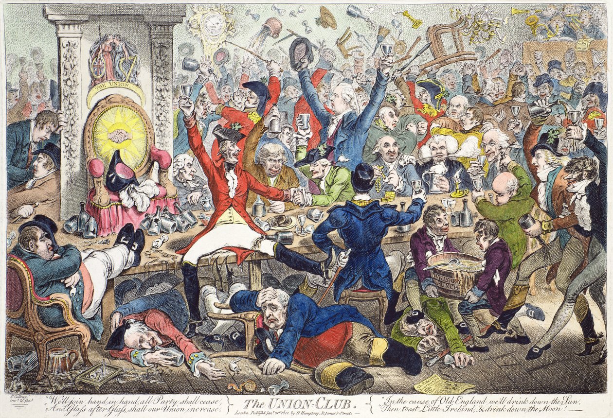 Unionsklubben av James Gillray