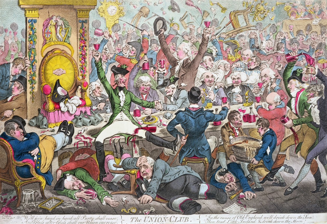 The Union Club, 1801 (fargegravering) av James Gillray