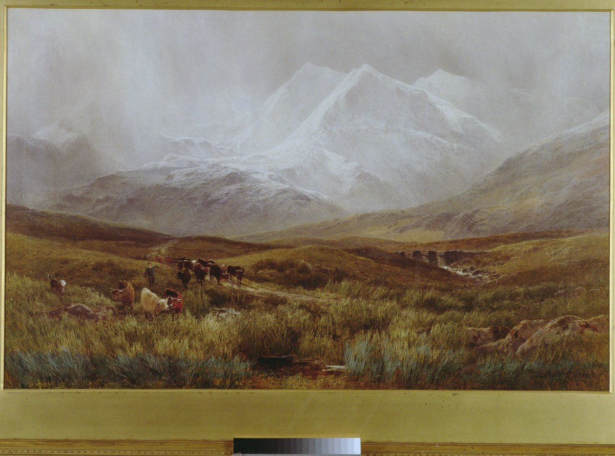 Snøstorm over Snowdon, 1879 av James Jackson Curnock