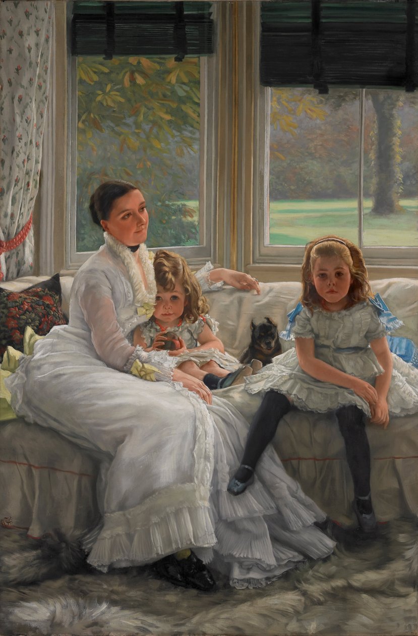Portrett av fru Catherine Smith Gill og to av hennes barn av James Jacques Joseph Tissot