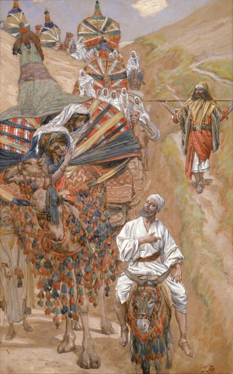 Rebecca møter Isaac forresten av James Jacques Joseph Tissot