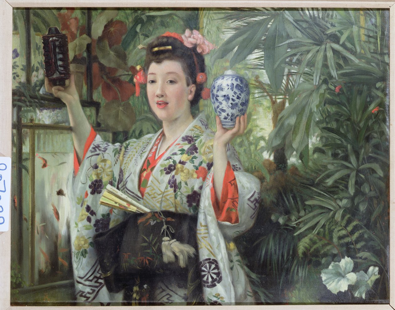 Den japanske vasen, ca. 1870 av James Jacques Joseph Tissot