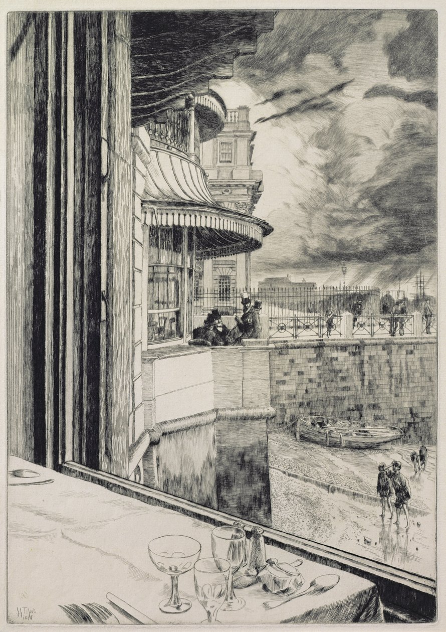 Trafalgar Tavern, 1878 (etsing og tørrpunkt) av James Jacques Joseph Tissot