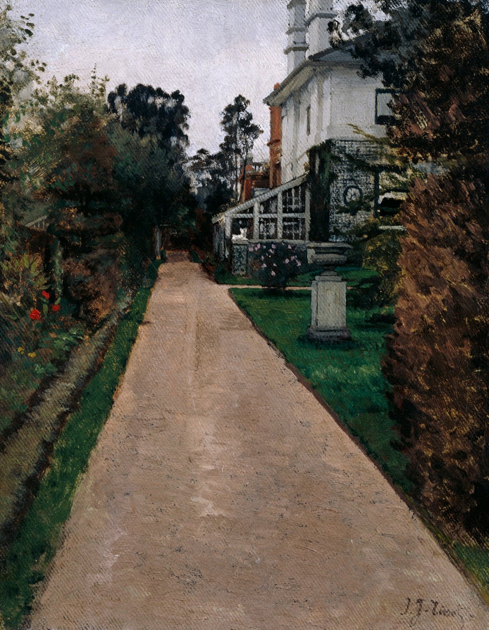 Utsikt over hagen ved 17 Grove End Road, 1874-82 av James Jacques Joseph Tissot