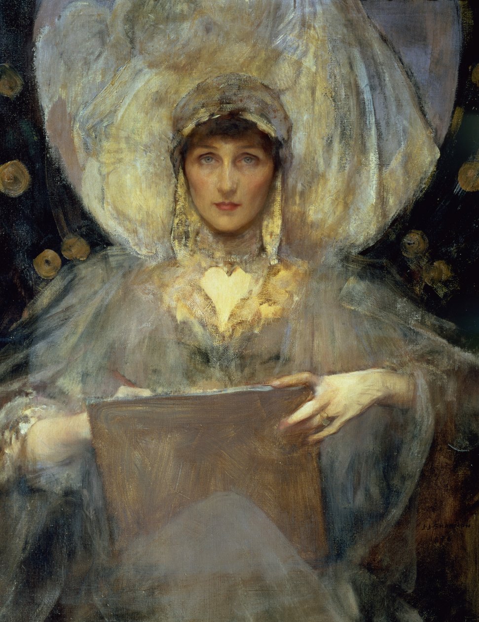 Portrett av Violet, hertuginne av Rutland, 1896 av James Jebusa Shannon