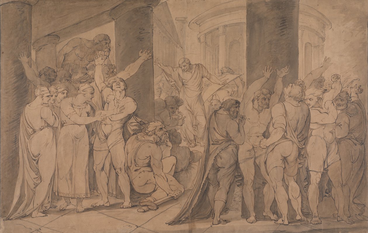 Kroppen av Lucretia utsatt for romerne av James Jefferys