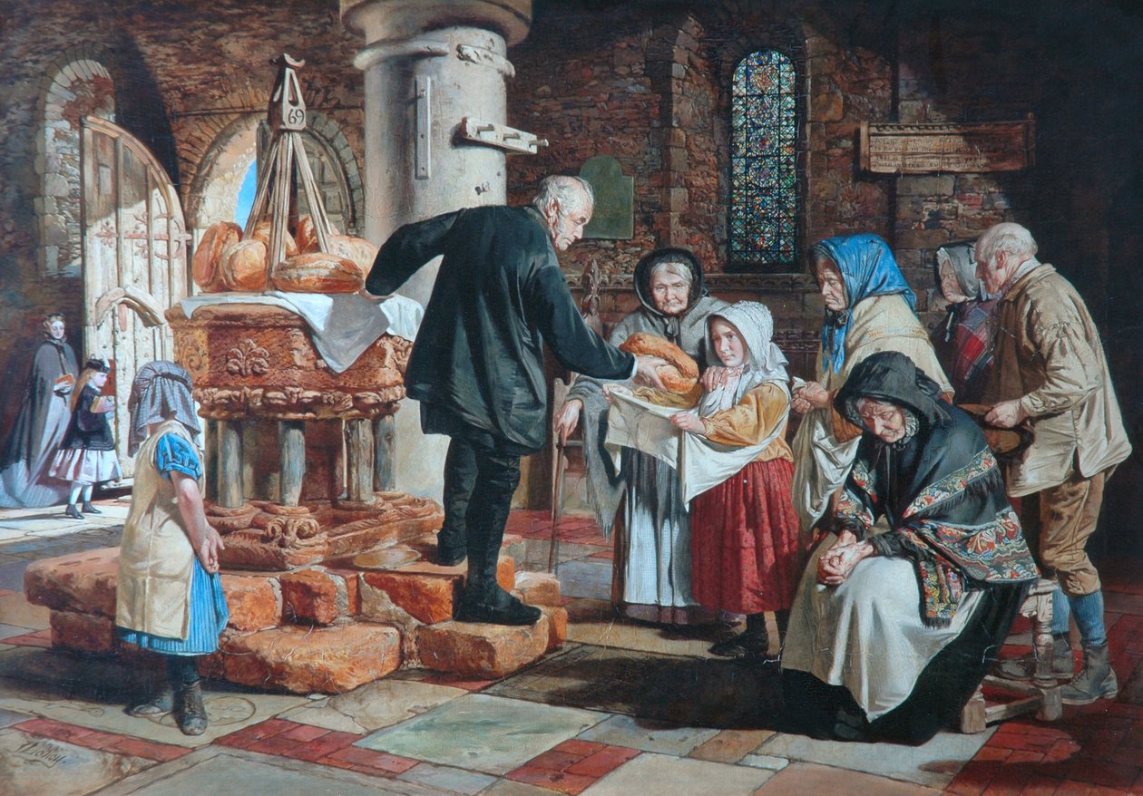 The Dole, Stow Church, Lincolnshire, ca. 1864-67 olje på panel av James Lobley
