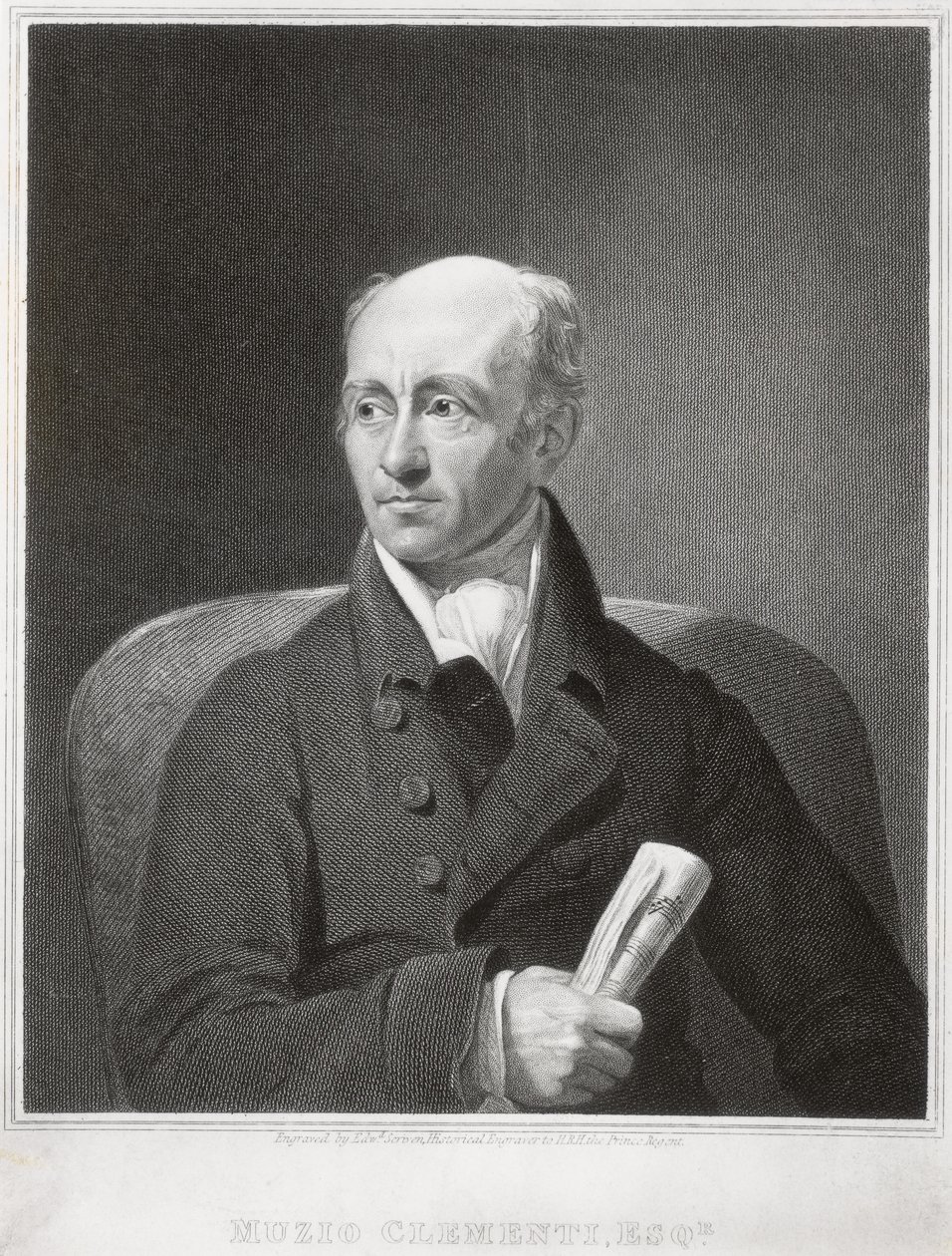 Muzio Clementi (1752-1832), italiensk pianist og komponist, gravert av Edward Scriven (1775-1841) av James Lonsdale