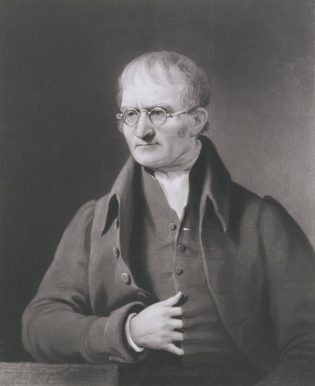 Portrett av John Dalton (1766-1844) gravert av C. Turner av James Lonsdale