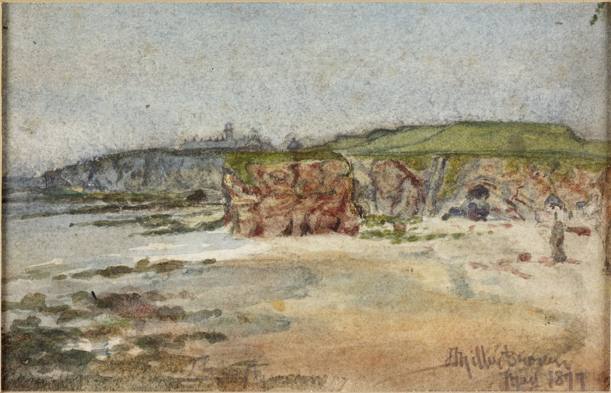 Marsden Bay 1877 (akvarell og blyant på papir) av James Miller Brown