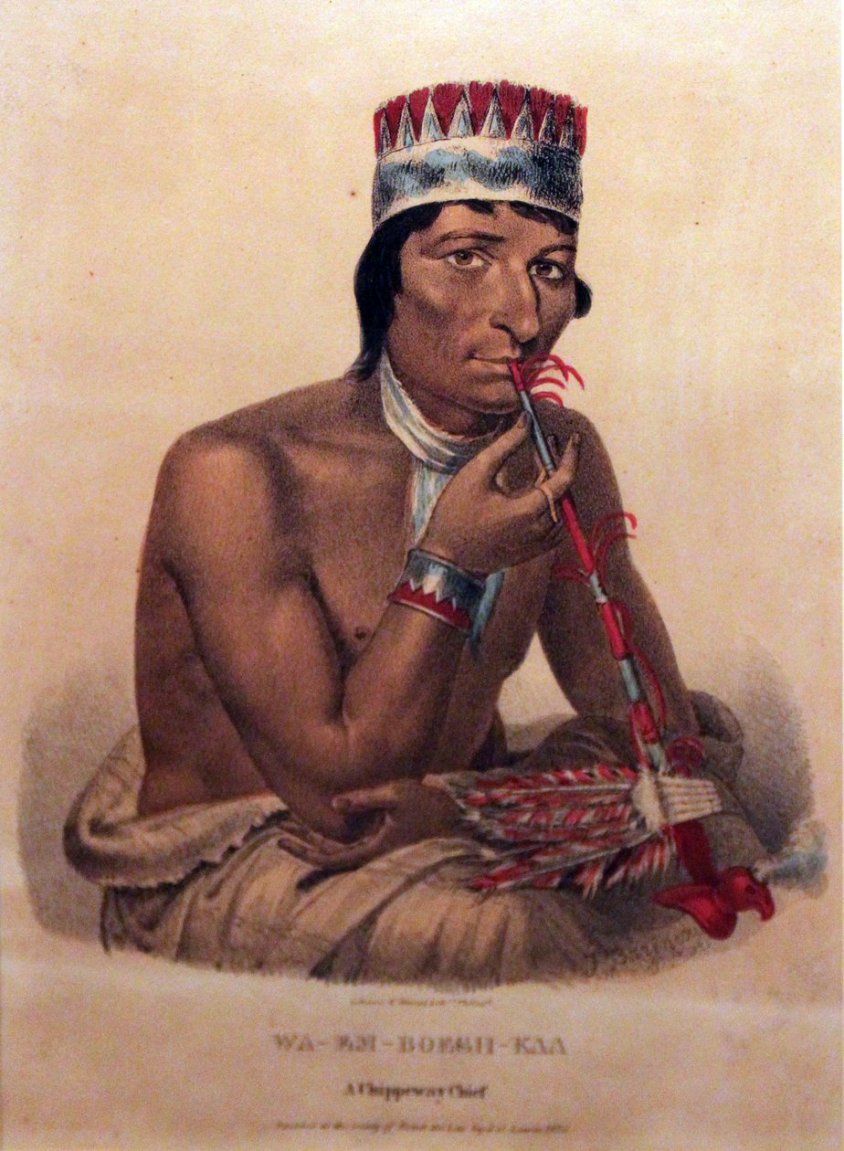 Waemboeshkaa, Chippeway Chief, 1825 av James Otto Lewis