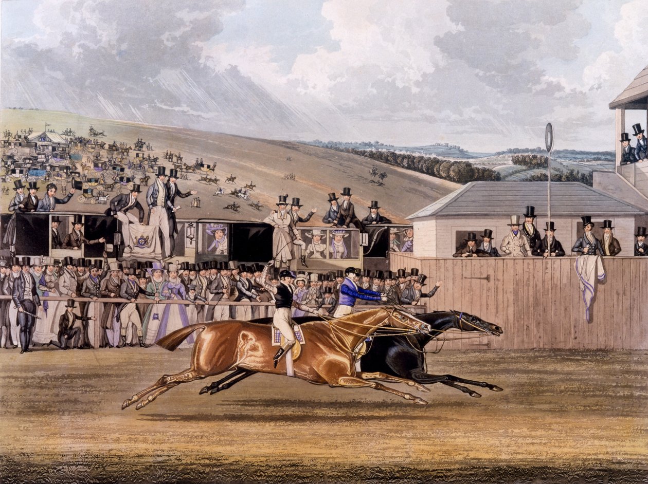 Derbydag i Epsom, 1828 av James Pollard