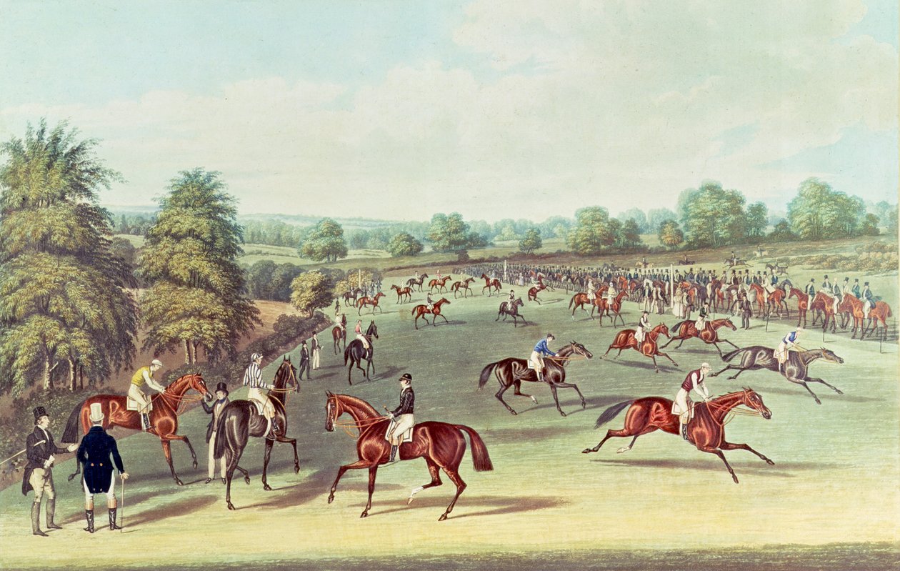 Epsom: forbereder start, 1830 av James Pollard