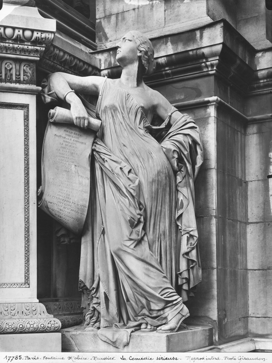 Moliere Fountain, Serious Comedy, 1844 (marmor) (detalj) (se også 189432, 346525) av James Pradier