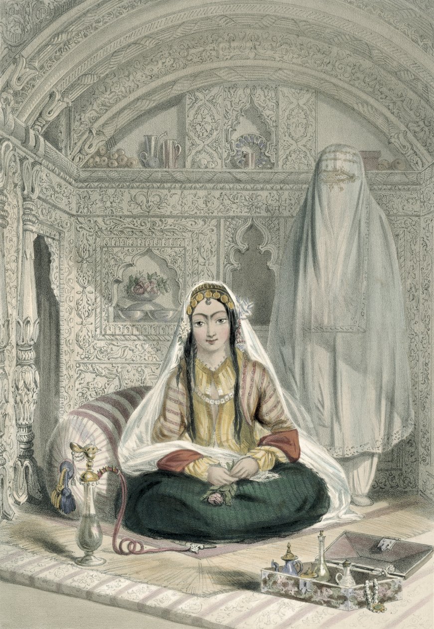 Ladies of Caubul in their In and Out-of-door Costume, plate 24 fra 