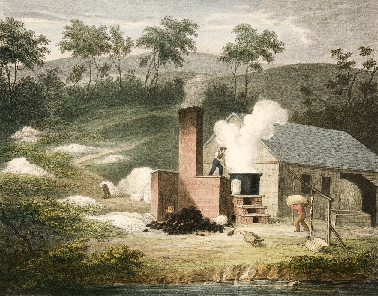 Bleaching, Progress of Cotton nr. 7, pub. 1840 av James Richard Barfoot