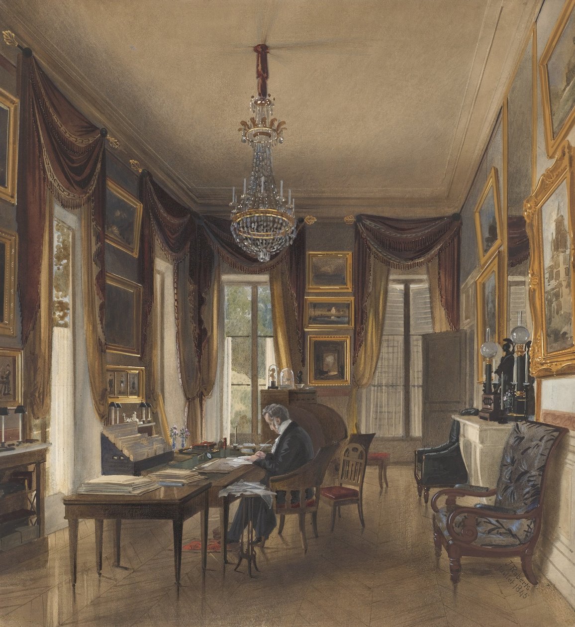 Studiet av kong Louis-Philippe på Neuilly av James Roberts