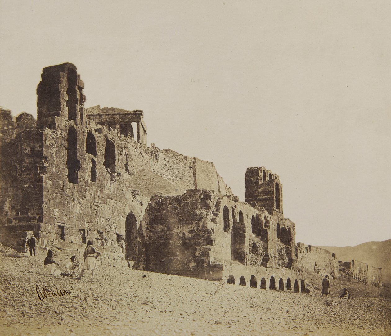 Utsikt over Odeon of Herodes Atticus fra sørvest av James Robertson