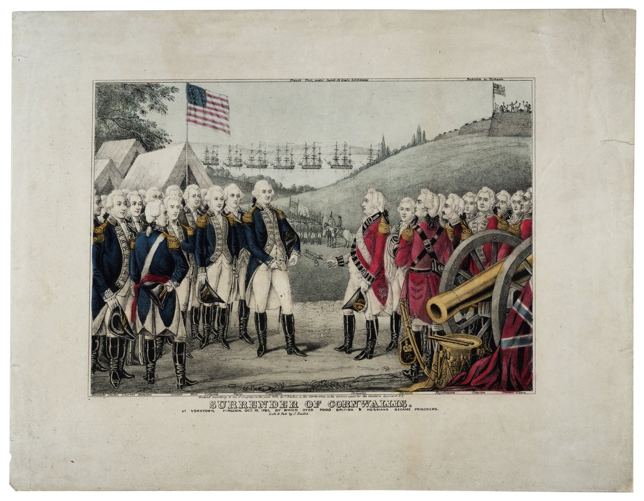 Surrender  av Cornwallis, 1845 av James S. Baillie