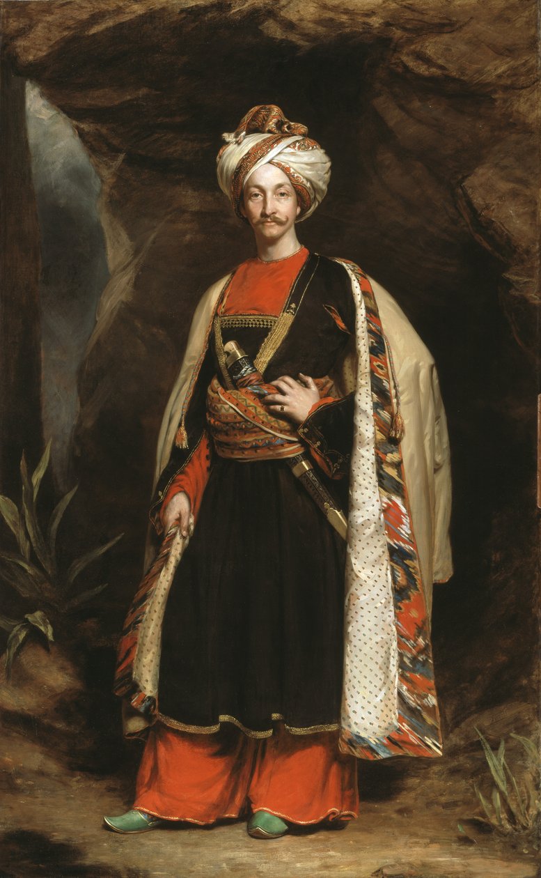 Kaptein Colin Mackenzie i sin afghanske kjole, ca. 1842 av James Sant
