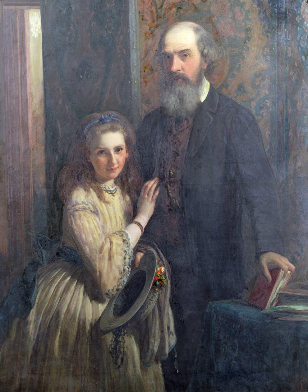 Sir William FitzHerbert med sin datter, Ida, 1862 av James Sant
