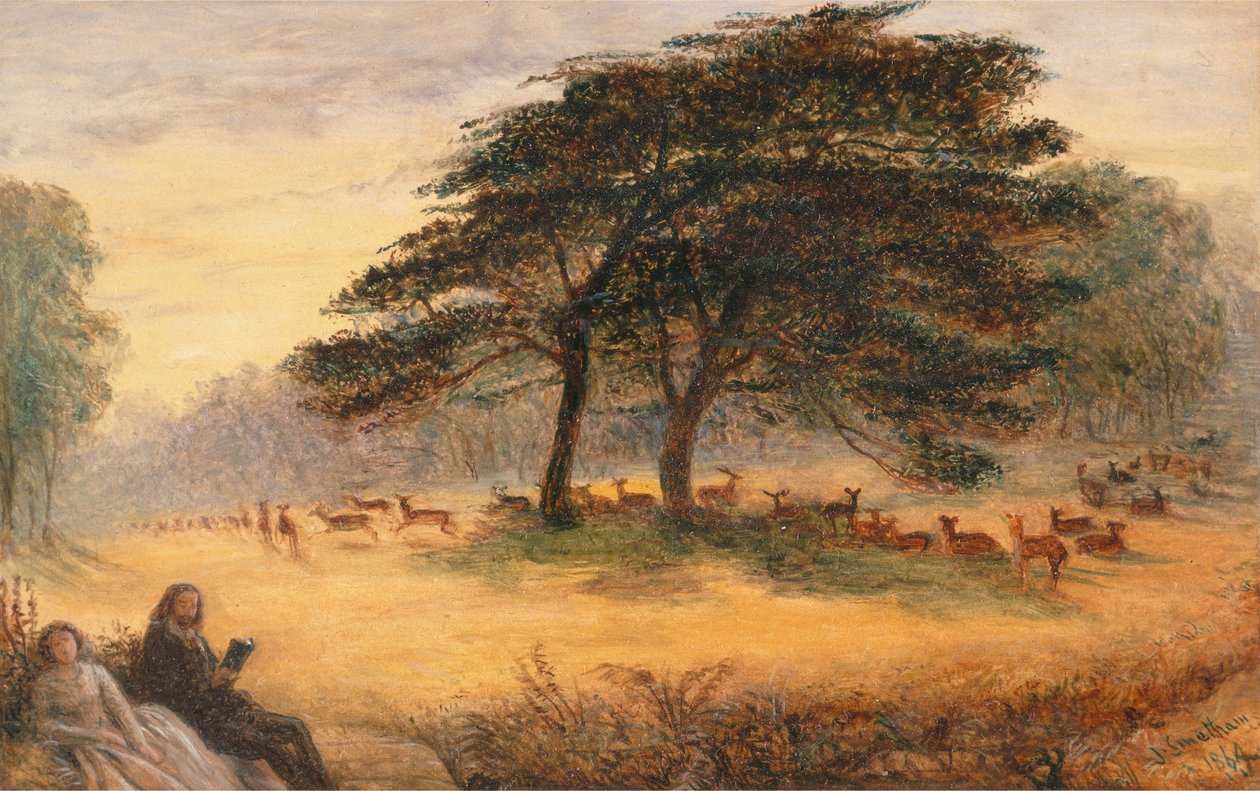 Elskere i Richmond Park (Windsor Park) av James Smetham