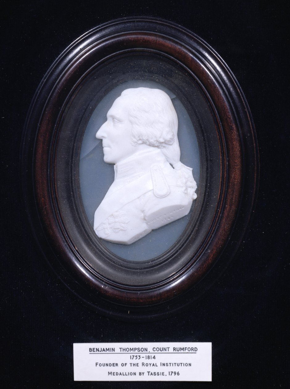 Medaljong som viser Benjamin Thompson, grev Rumford (1753-1814), 1796 av James Tassie