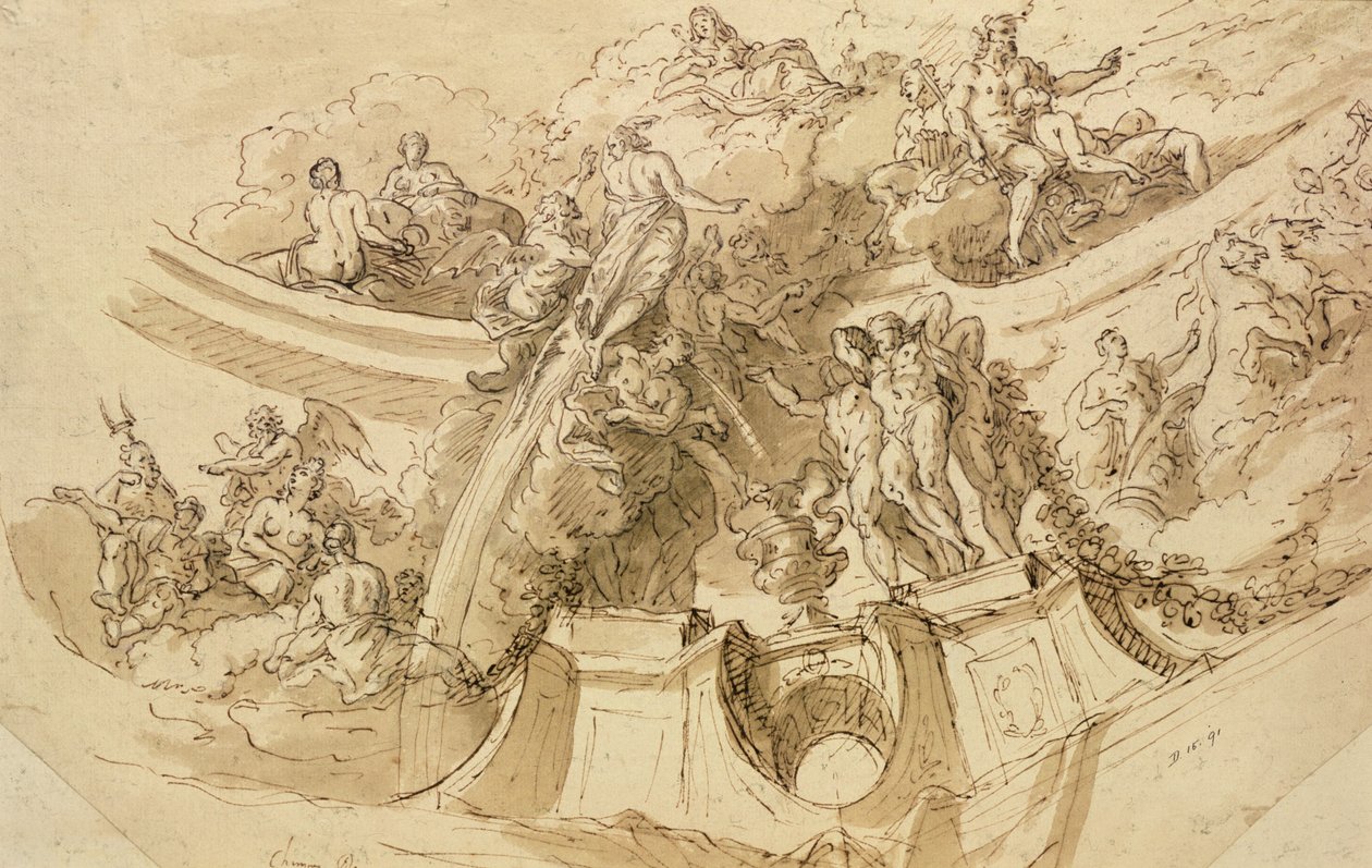 Allegorisk studie av James Thornhill