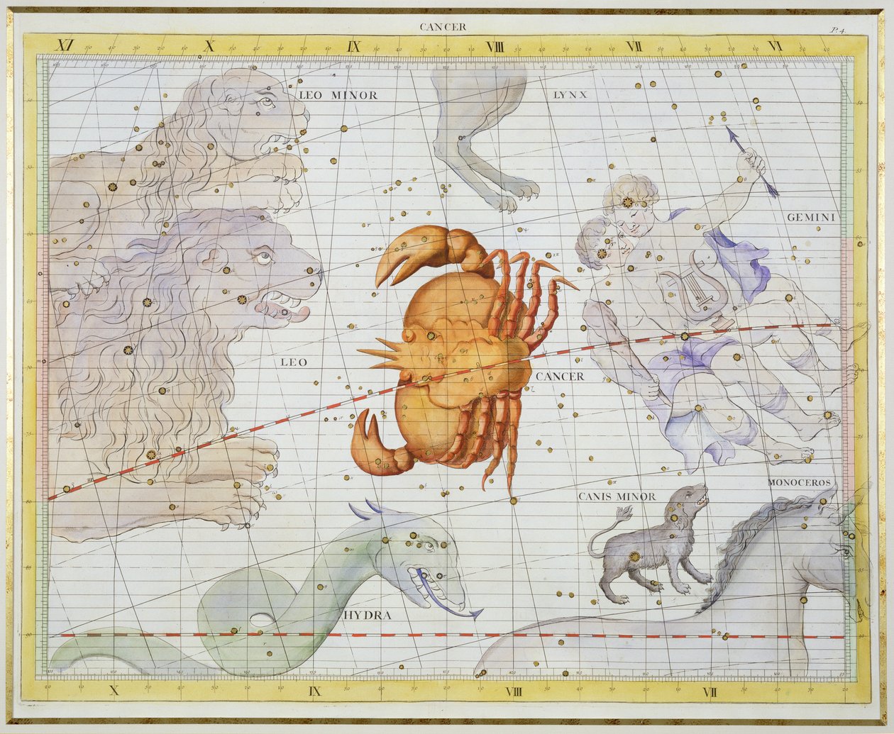 Constellation of Cancer, plate 4 fra 