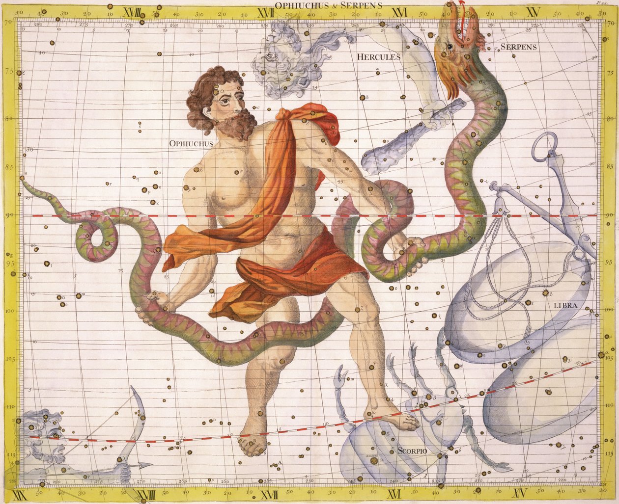 Constellation of Ophiucus and Serpens, plate 22 fra 