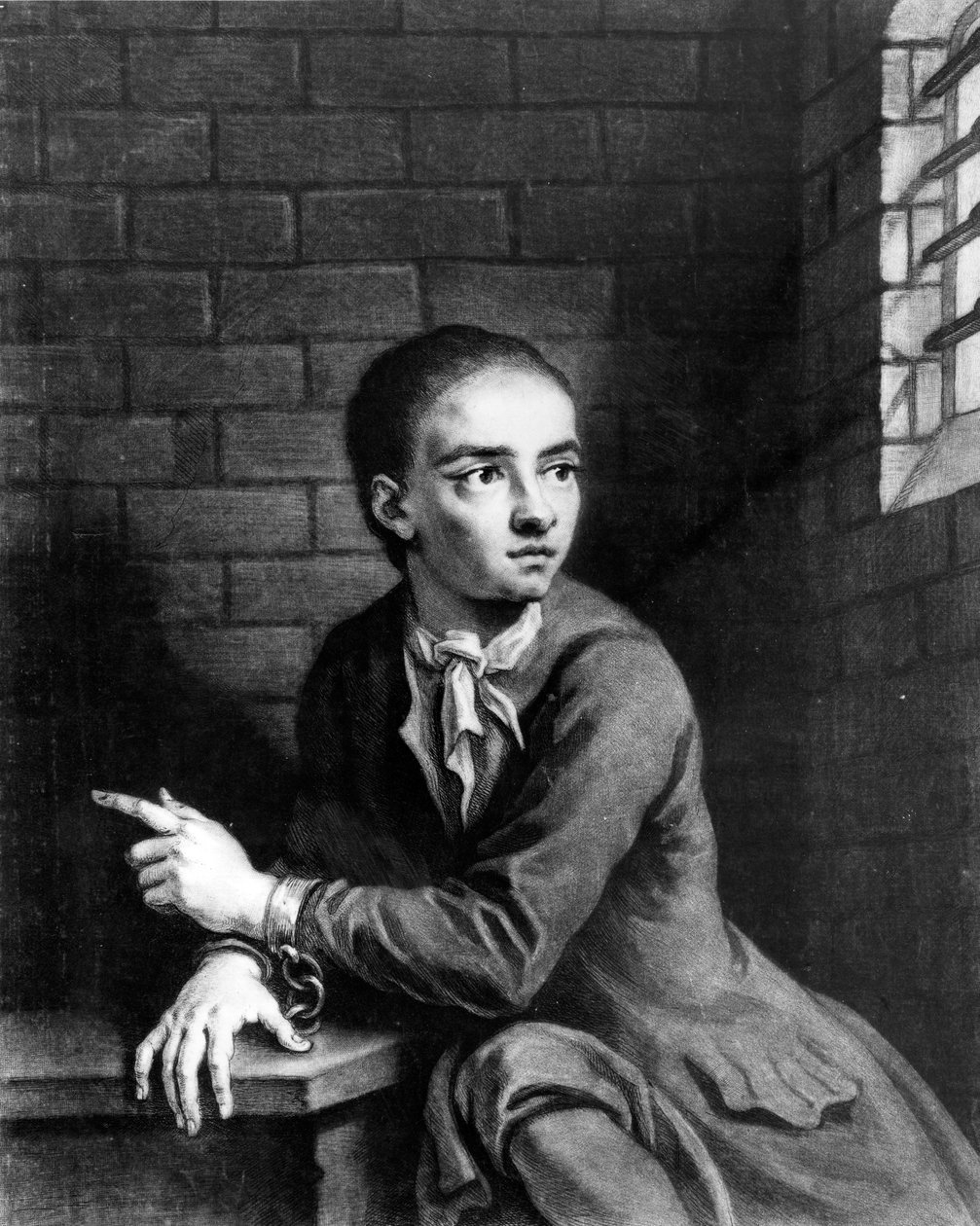 Jack Sheppard, gravert av George White, 1728 av James Thornhill