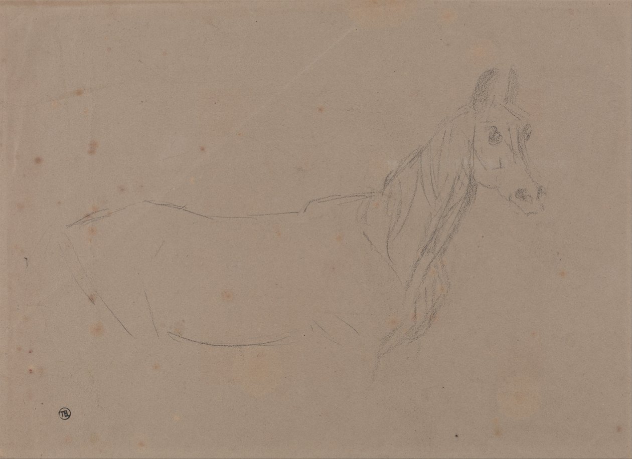 En hoppe, muligens en studie for LAmour de Cheval, datert 1827, i Tate Gallery av James Ward