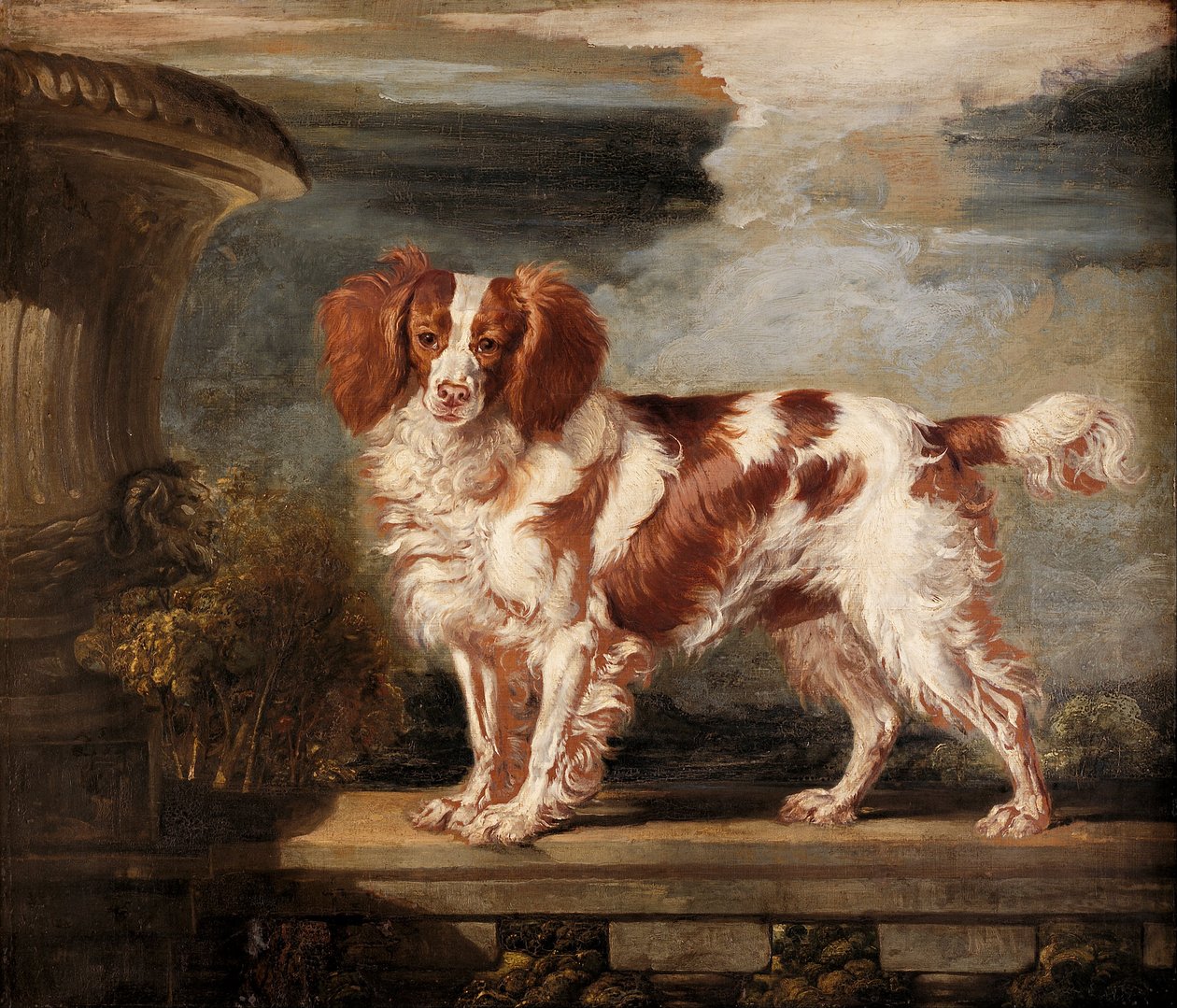 Portrett av Dash, en favoritt spaniel, eiendommen til Lady Frances Vane-Tempest av James Ward