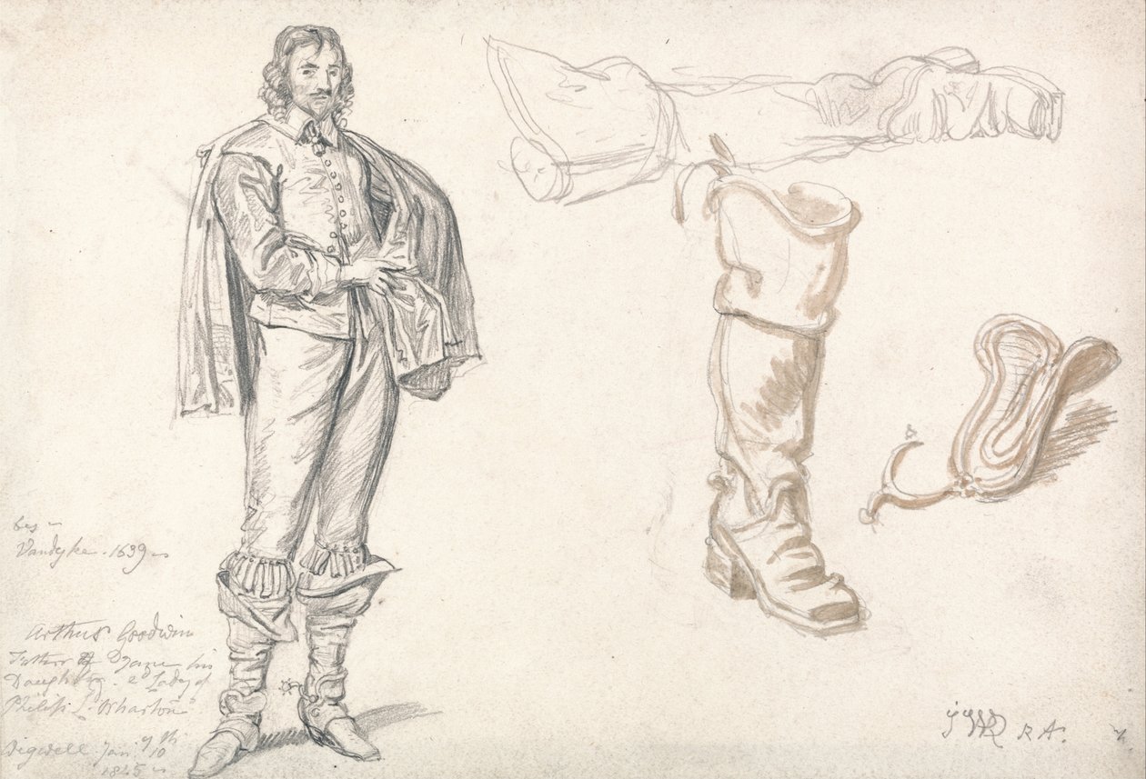 Studier etter Anthony van Dycks Portrett av Arthur Goodwin av James Ward