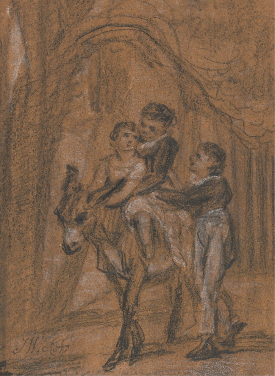 Studie for oljemaleriet The Children of Theophilus Levitt, Esquire. av James Ward