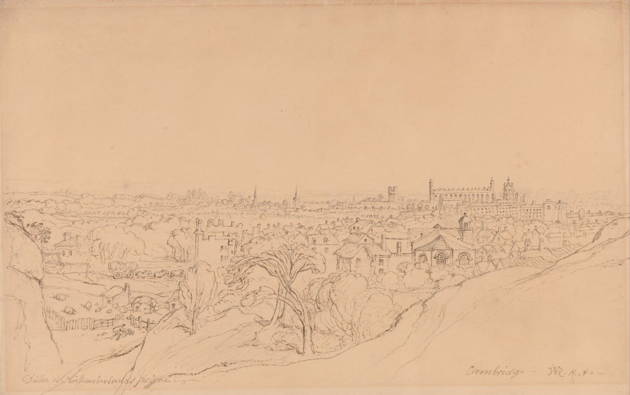 Studer for utsikten over Cambridge fra Castle Hill av James Ward