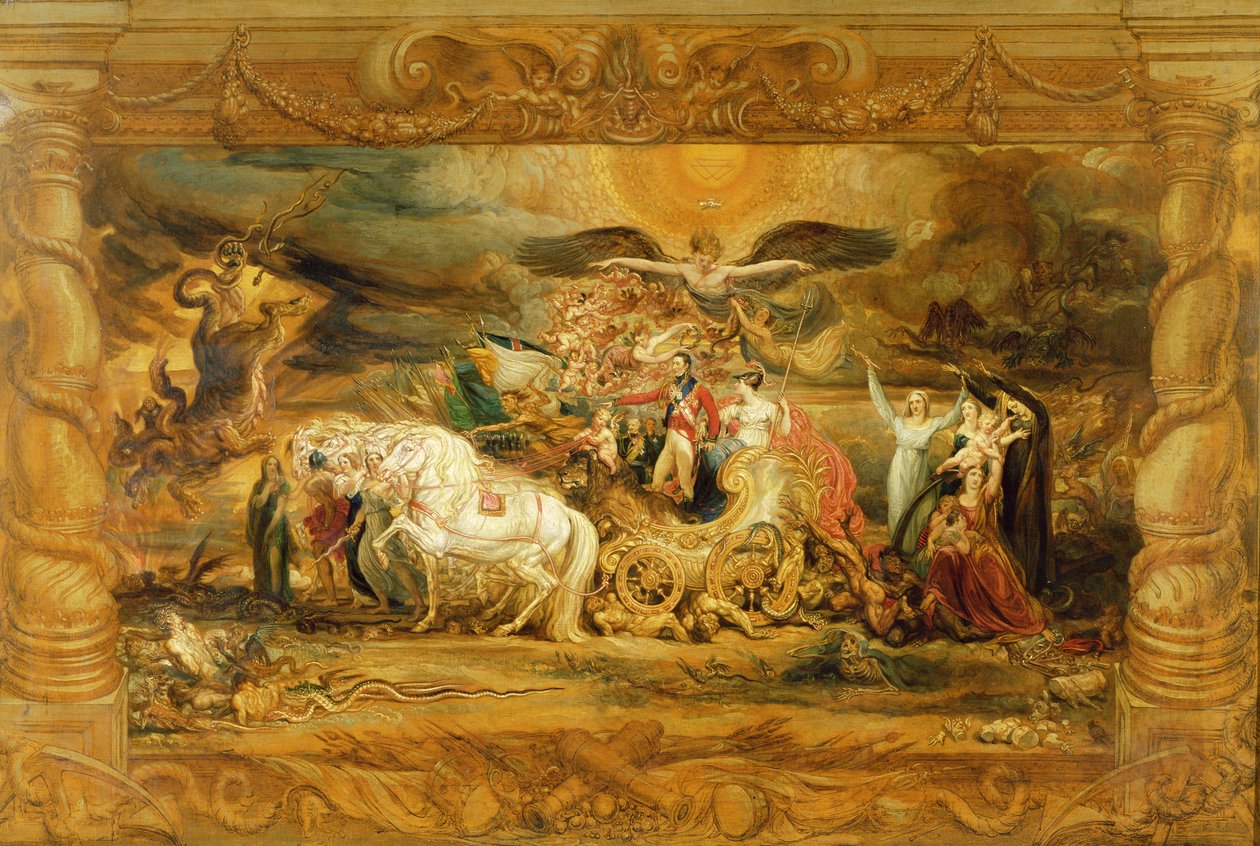 The Triumph of Arthur (1769-1852) hertug av Wellington av James Ward