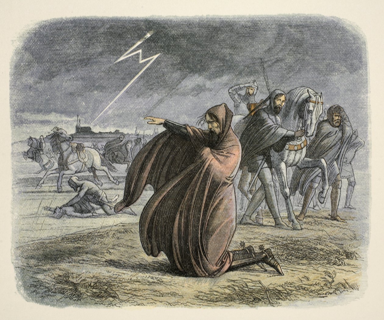 Edward III lover at han vil slutte fred, fra A Chronicle of England BC 55 til AD 1485, pub. London, 1863 av James William Edmund Doyle