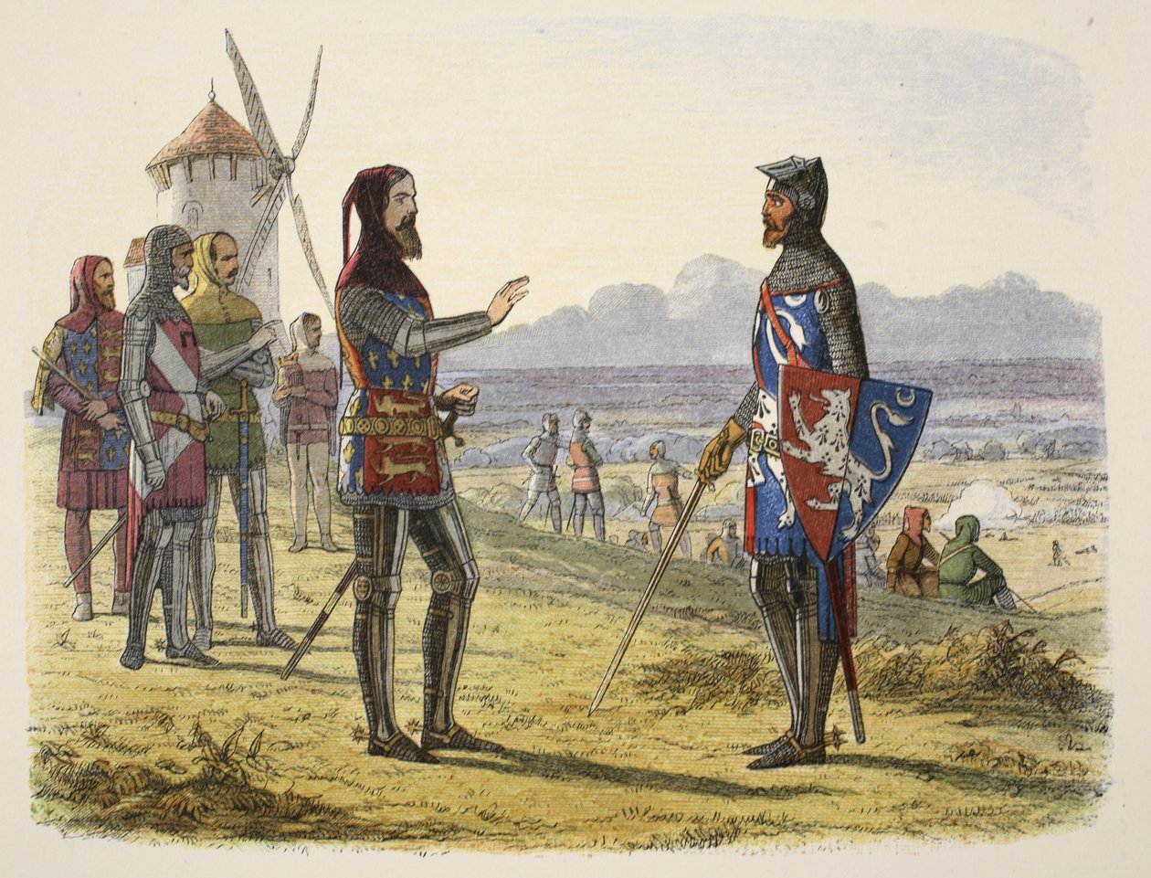 Edward nekter å hjelpe sønnen på Crécy, fra A Chronicle of England BC 55 til AD 1485, pub. London, 1863 av James William Edmund Doyle