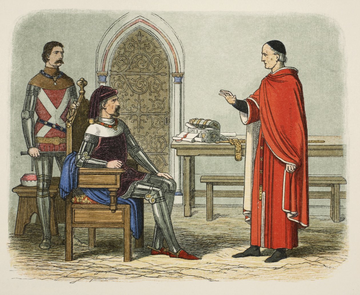 Gascoigne nekter å dømme en prelat eller jevnaldrende, fra A Chronicle of England BC 55 til AD 1485, pub. London, 1863 av James William Edmund Doyle