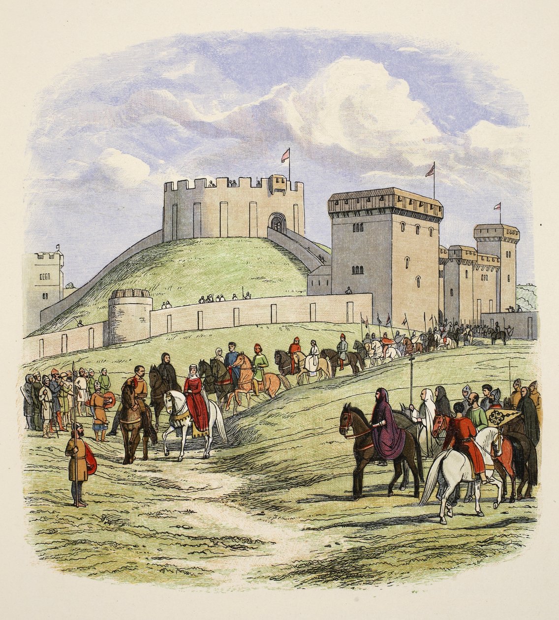 Matilda har lov til å trekke seg tilbake fra Arundel, fra A Chronicle of England BC 55 til AD 1485, pub. London, 1863 av James William Edmund Doyle