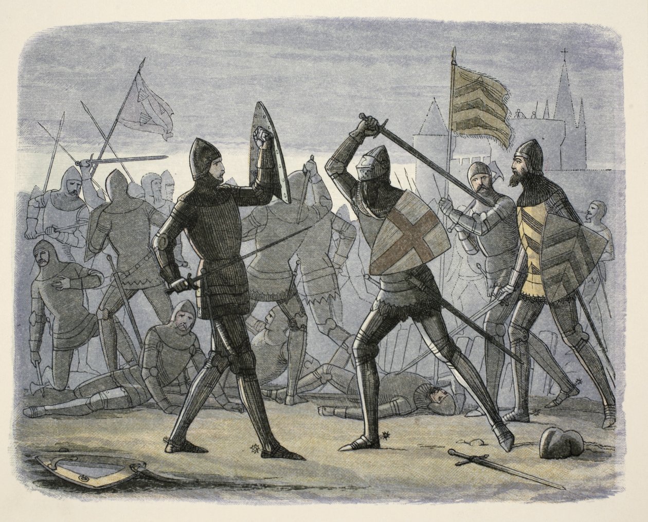 Relieffet av Calais, fra A Chronicle of England BC 55 til AD 1485, pub. London, 1863 av James William Edmund Doyle