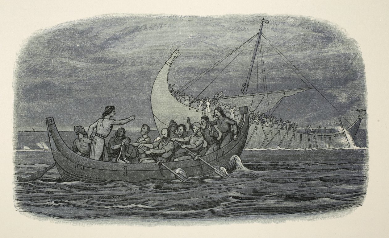 Wreck of the White Ship, fra A Chronicle of England BC 55 til AD 1485, pub. London, 1863 av James William Edmund Doyle