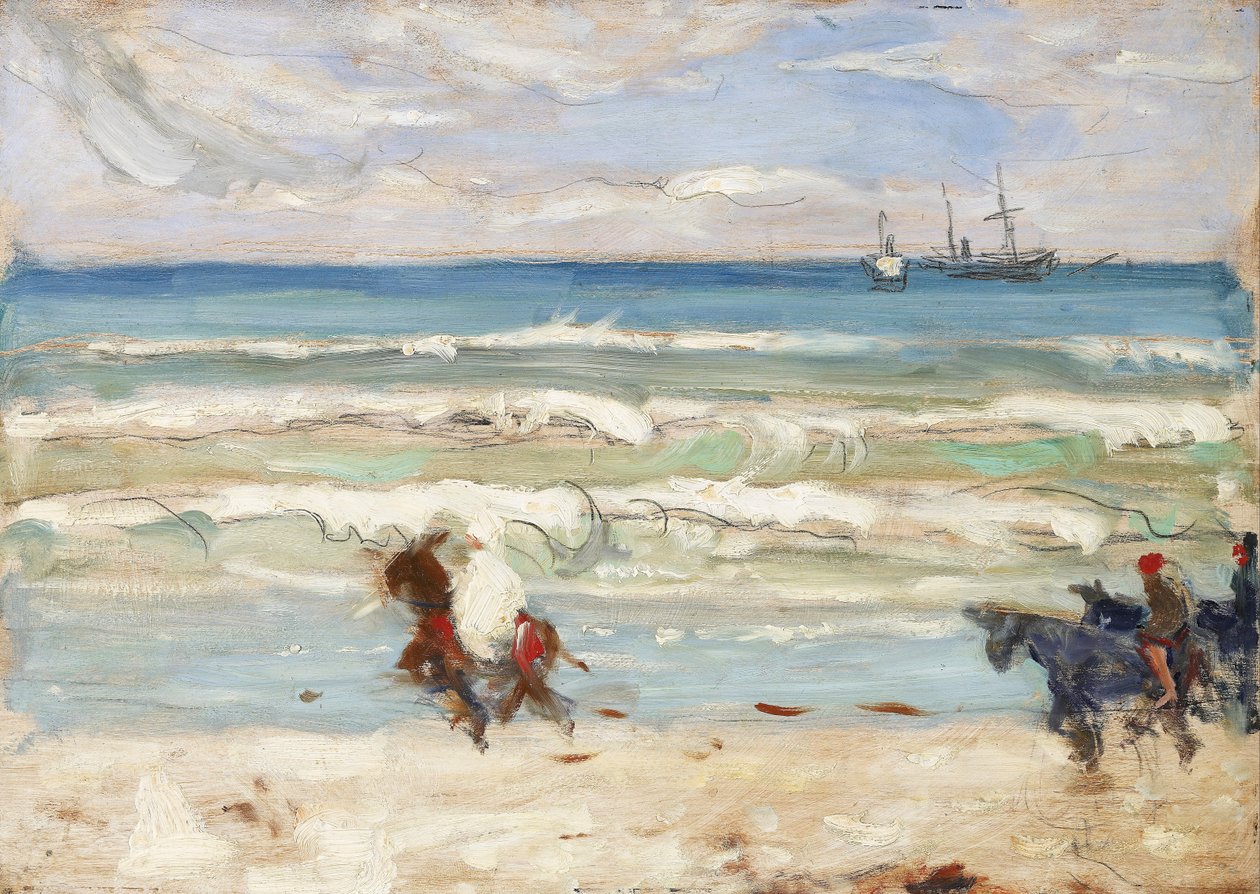Strandscene, Tanger av James Wilson Morrice