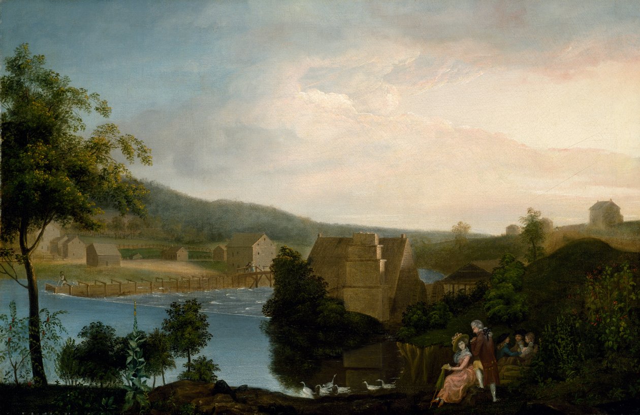 Pleasure Party by a Mill, slutten av 1780-tallet av James the Elder Peale