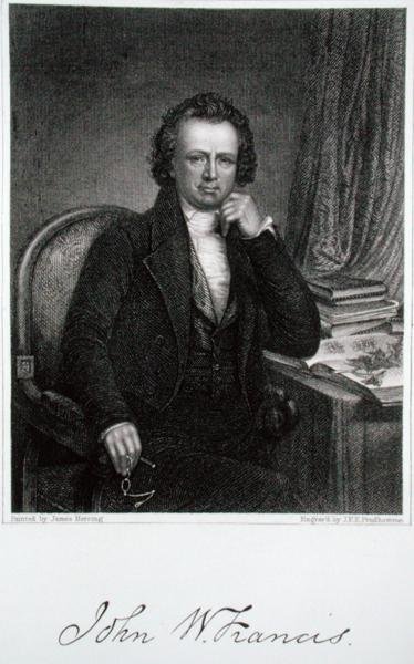John W. Francis (1778-1861), gravert av John Francis Eugene Prud
