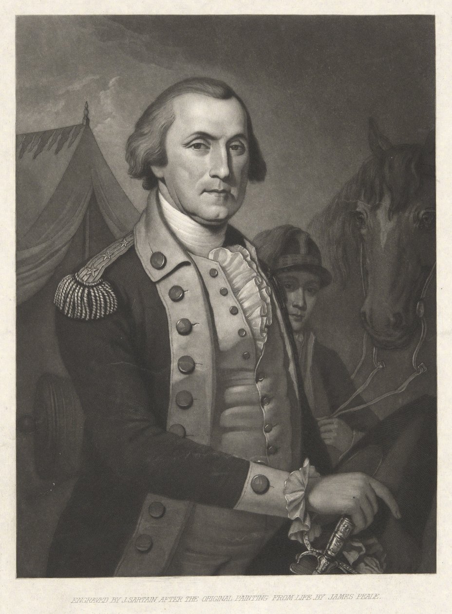 Geroge Washington, pub. 1850 (gravering) av James (after) Peale
