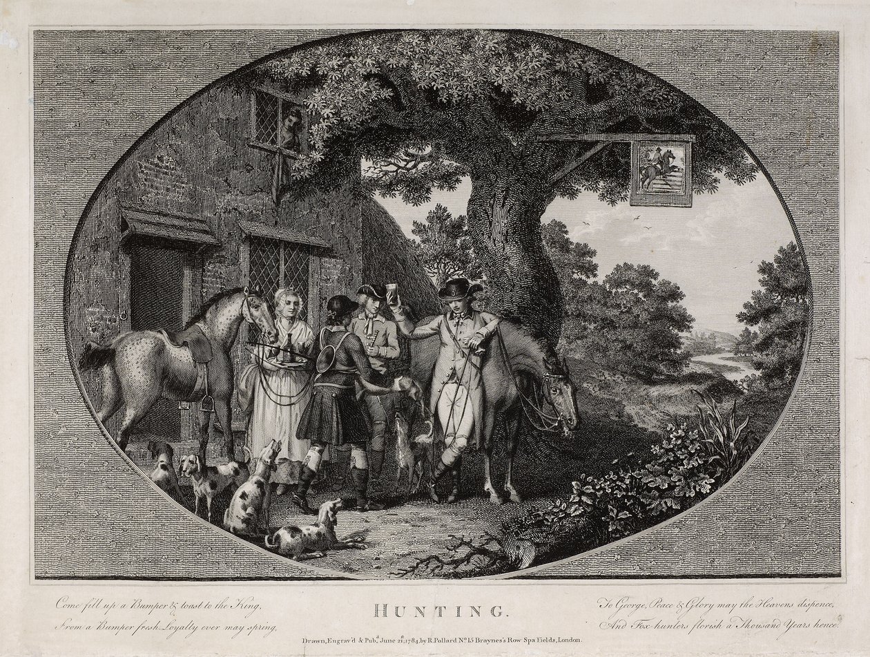 Jakt, gravert av Robert Pollard (1755-1838) av James (after) Pollard