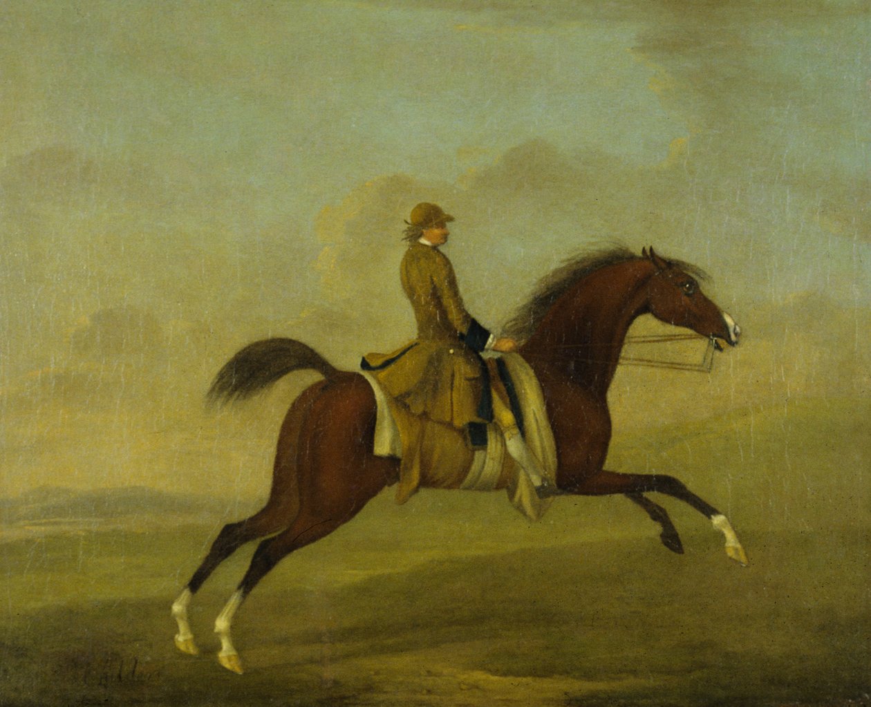 'Flying Childers' med Jockey Up (olje på lerret) av James (after) Seymour